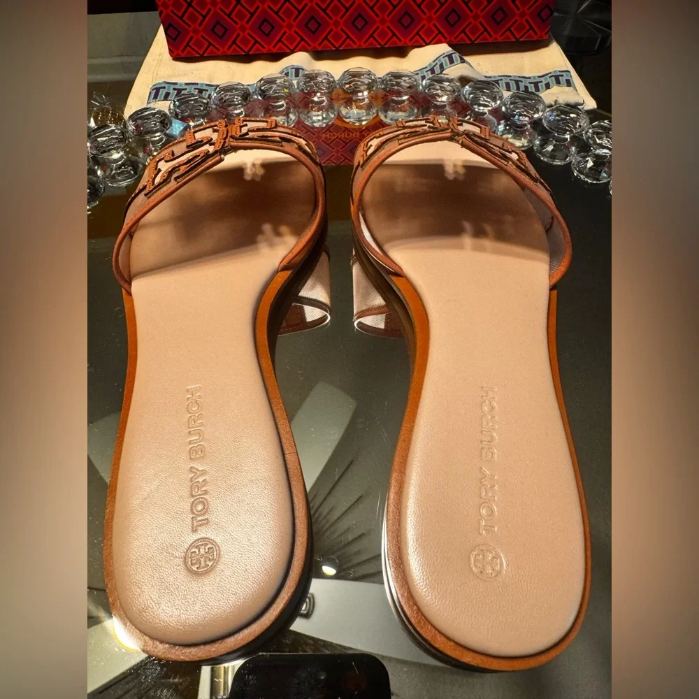 Tory Burch Women's Pink Ines Slide Sandals. Size 7